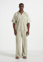 Justin - Pleated Boxy Shirt - Sage