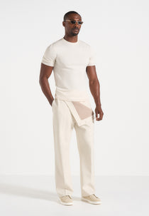 Henri - Foldover Trousers - Cream