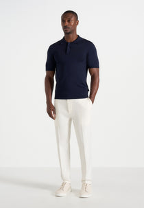 Hubert - Slim Fit Tailored Trousers - Off White