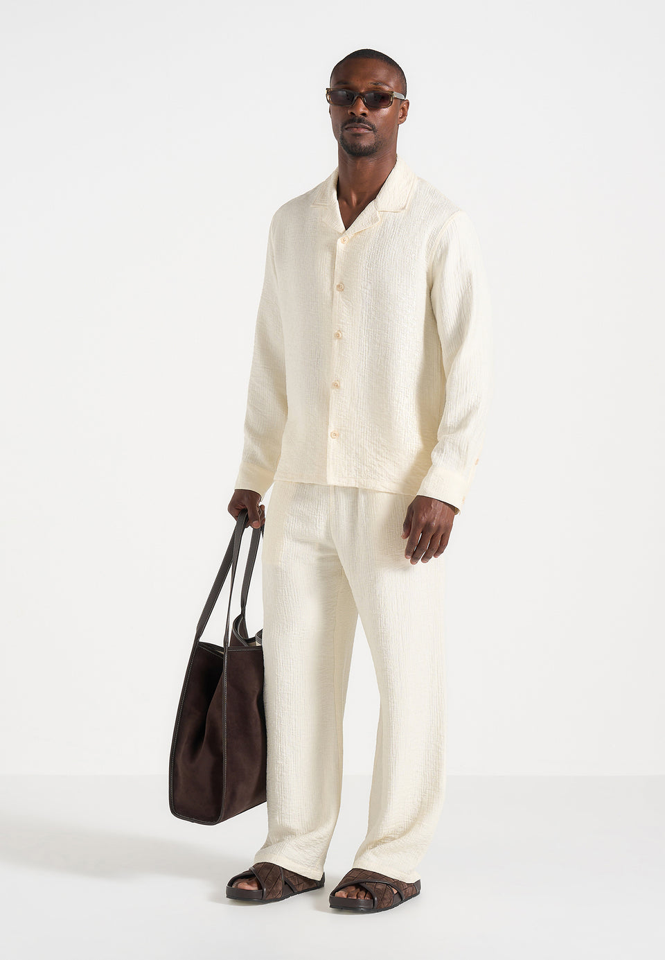 bailey-unisex-textured-long-sleeve-shirt-cream