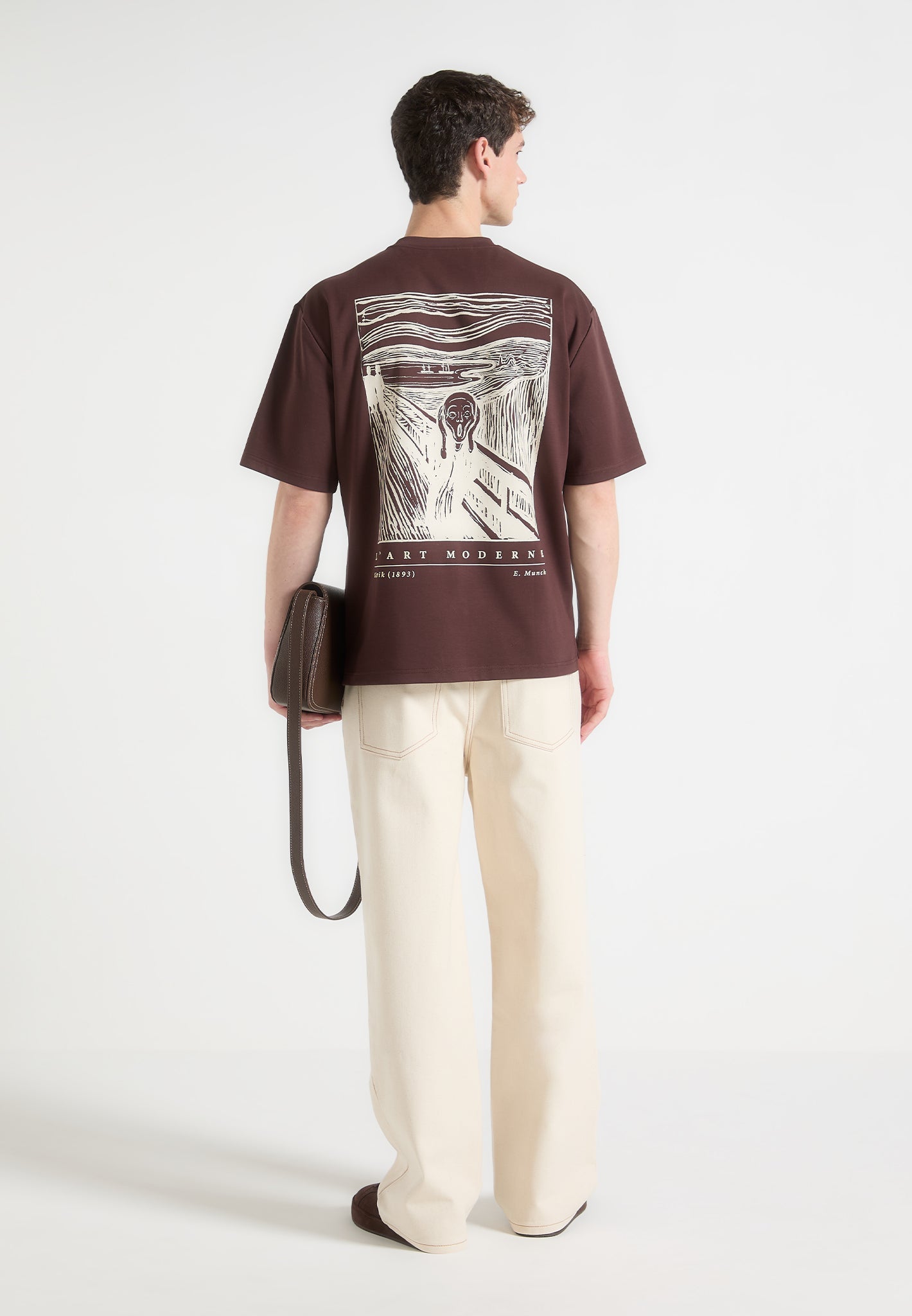 the-scream-cotton-t-shirt-brown