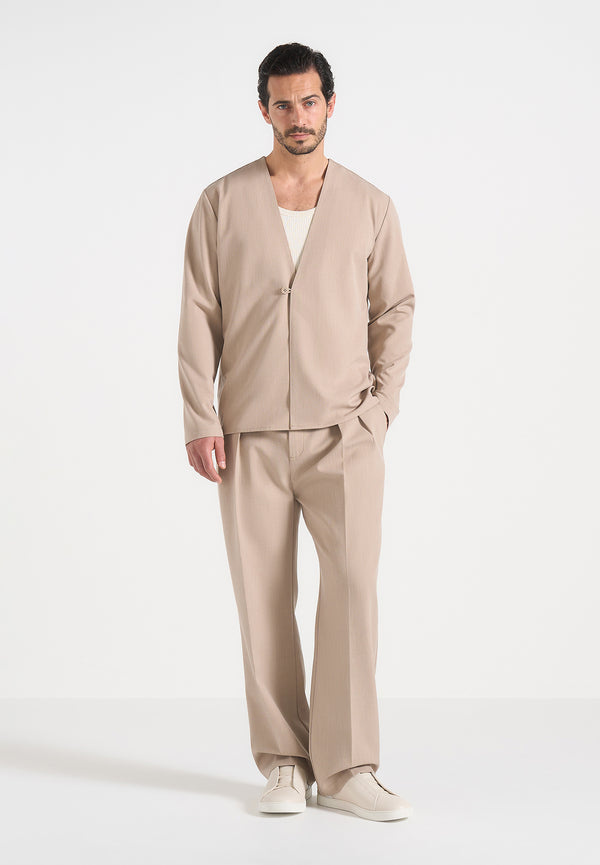 Axel - Minimal Kimono Shirt - Beige