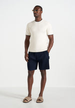 Drew - Pleated Shorts - Navy