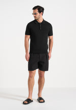 Marin - Tailored Pleated Shorts - Black