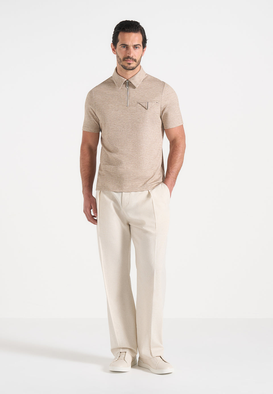 cassian-marl-zip-polo-shirt-beige-marl