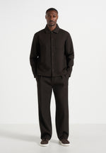 Valentin - Tailored Overshirt - Dark Brown