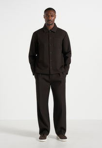 Valentin - Classic Tailored Long Sleeve Shirt - Dark Brown