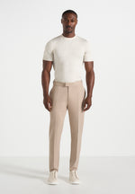 Hubert - Slim Fit Tailored Trousers - Beige