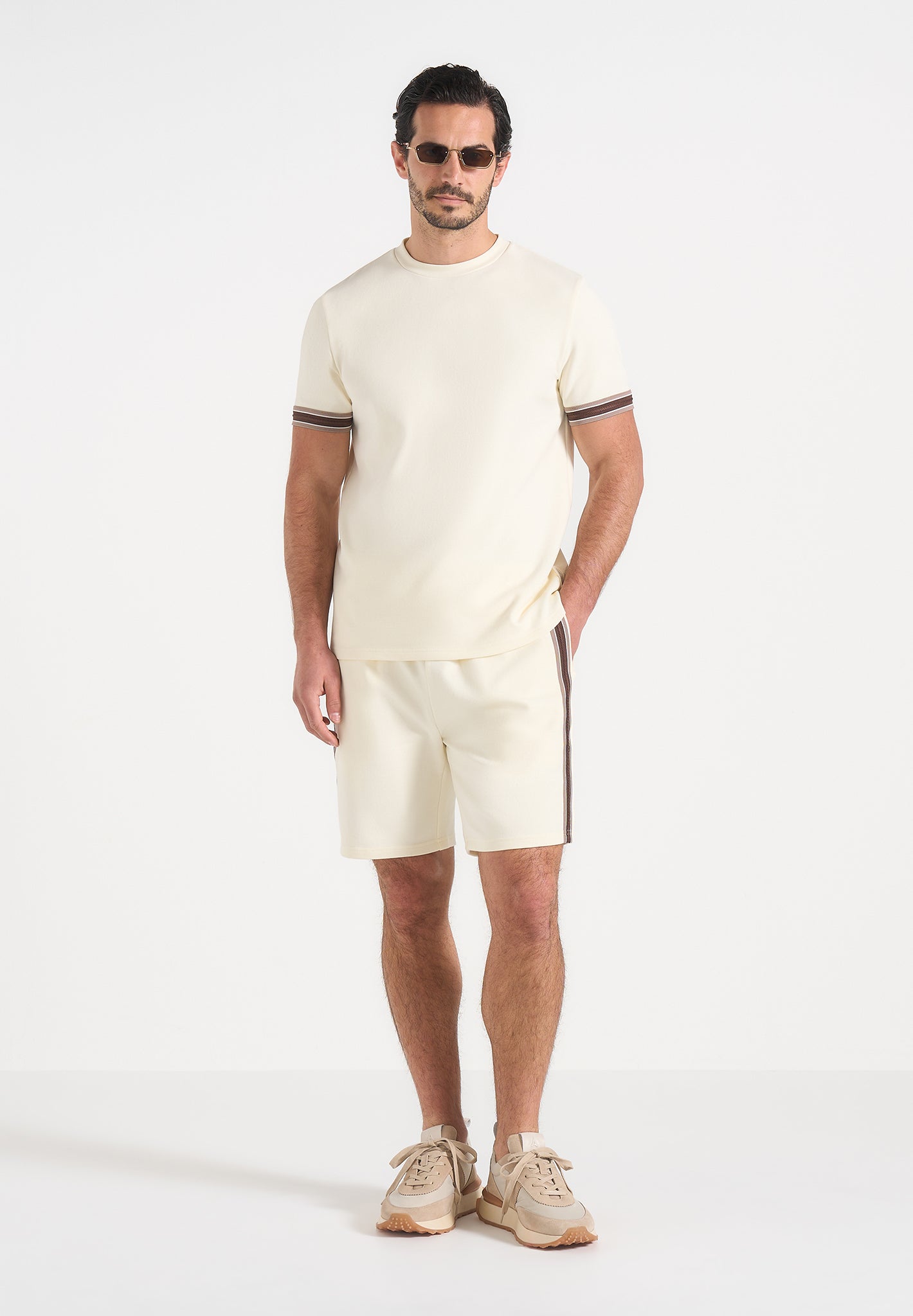 Layton - Taped Cotton T-Shirt - Cream 