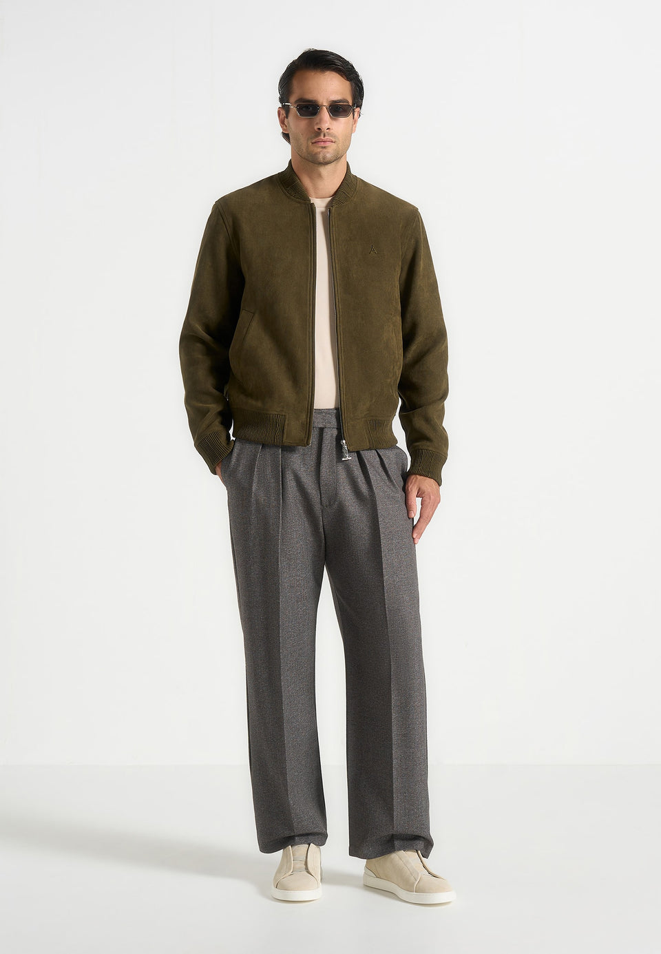 arsene-suede-bomber-jacket-olive