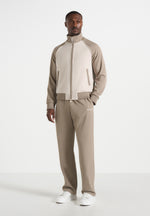 Signature Piped Track Pants - Taupe