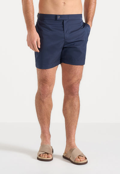 Brian - Polished Nylon Swim Shorts - Navy