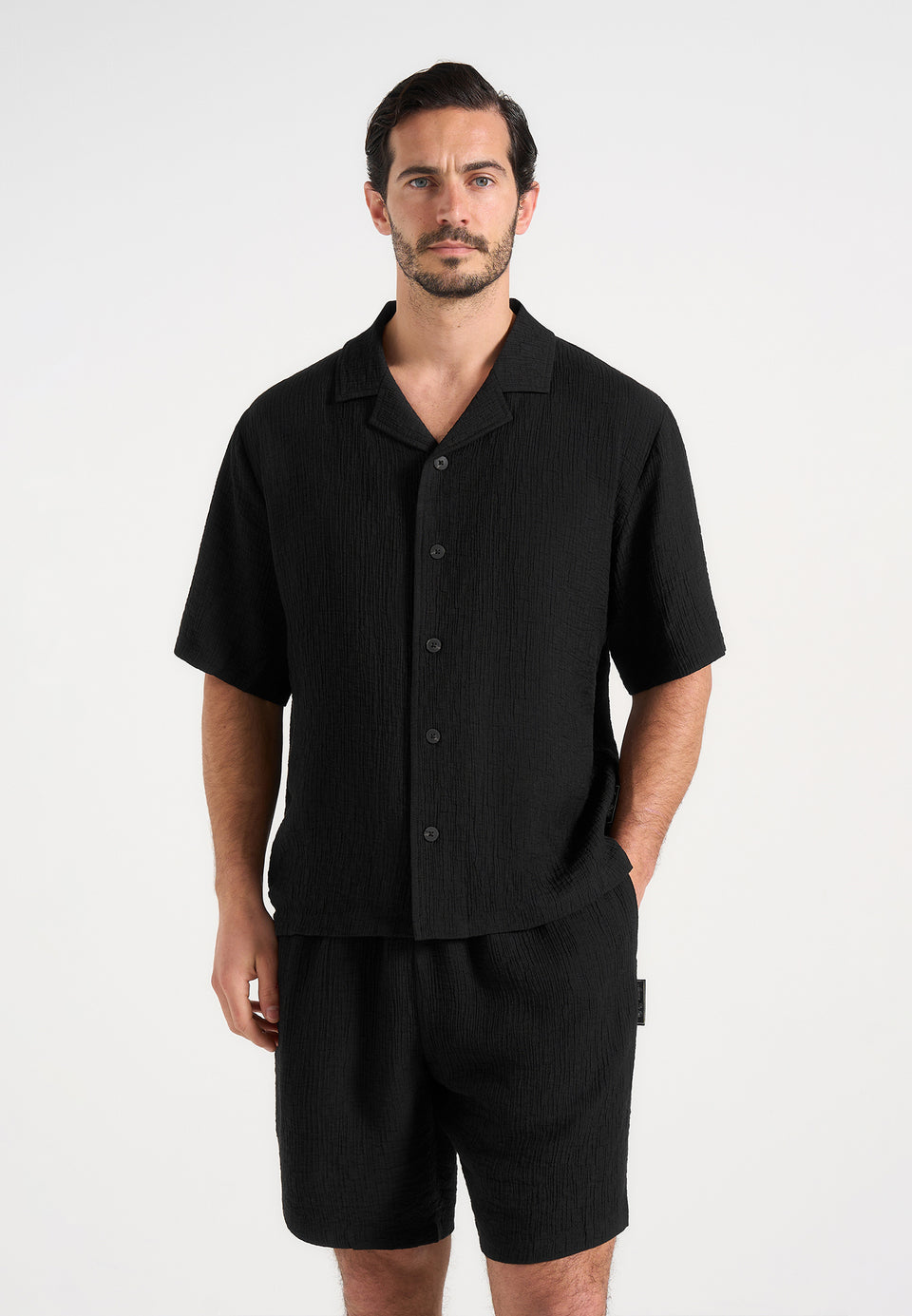 harley-unisex-textured-revere-shirt-black