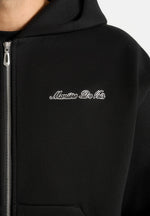 JS002 - Unisex Signature Relaxed Fit Zip Hoodie - Black