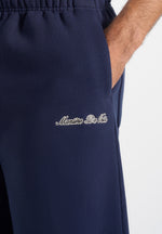 JS003 - Unisex Signature Wide Leg Joggers - Navy