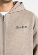 JS002 - Unisex Signature Relaxed Fit Zip Hoodie - Taupe