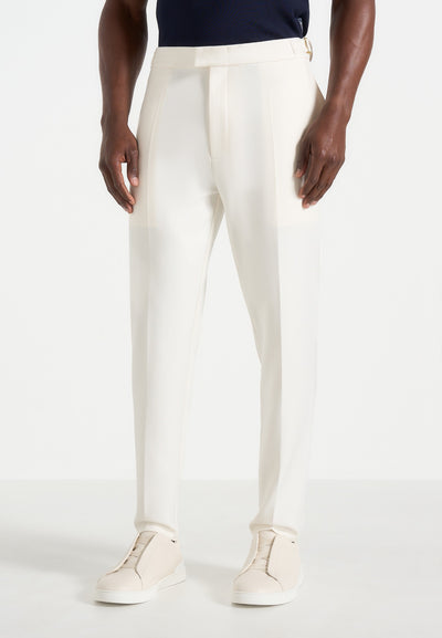 Hubert - Slim Fit Tailored Trousers - Off White