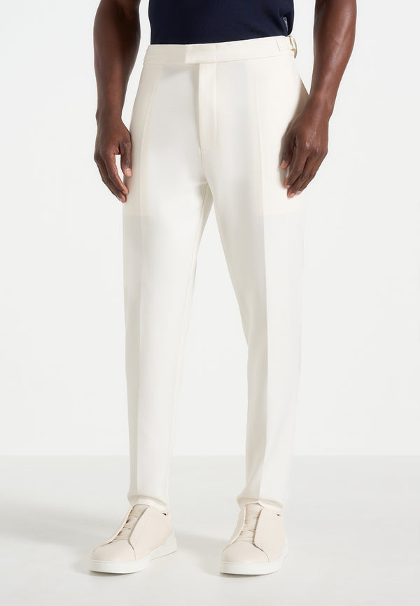 Hubert - Slim Fit Tailored Trousers - Off White