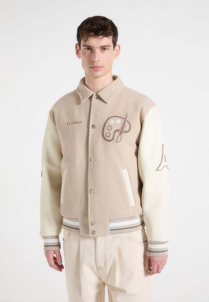 le-galerie-wool-blend-varsity-jacket-beige