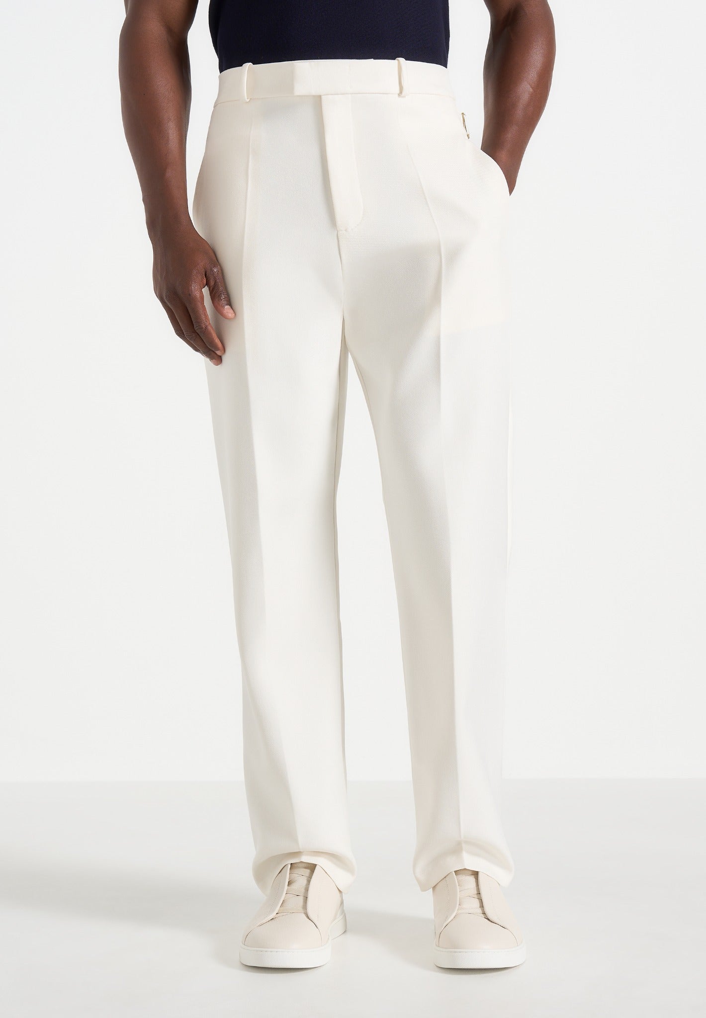 Joseph - Regular Fit Tailored Trousers - Off White