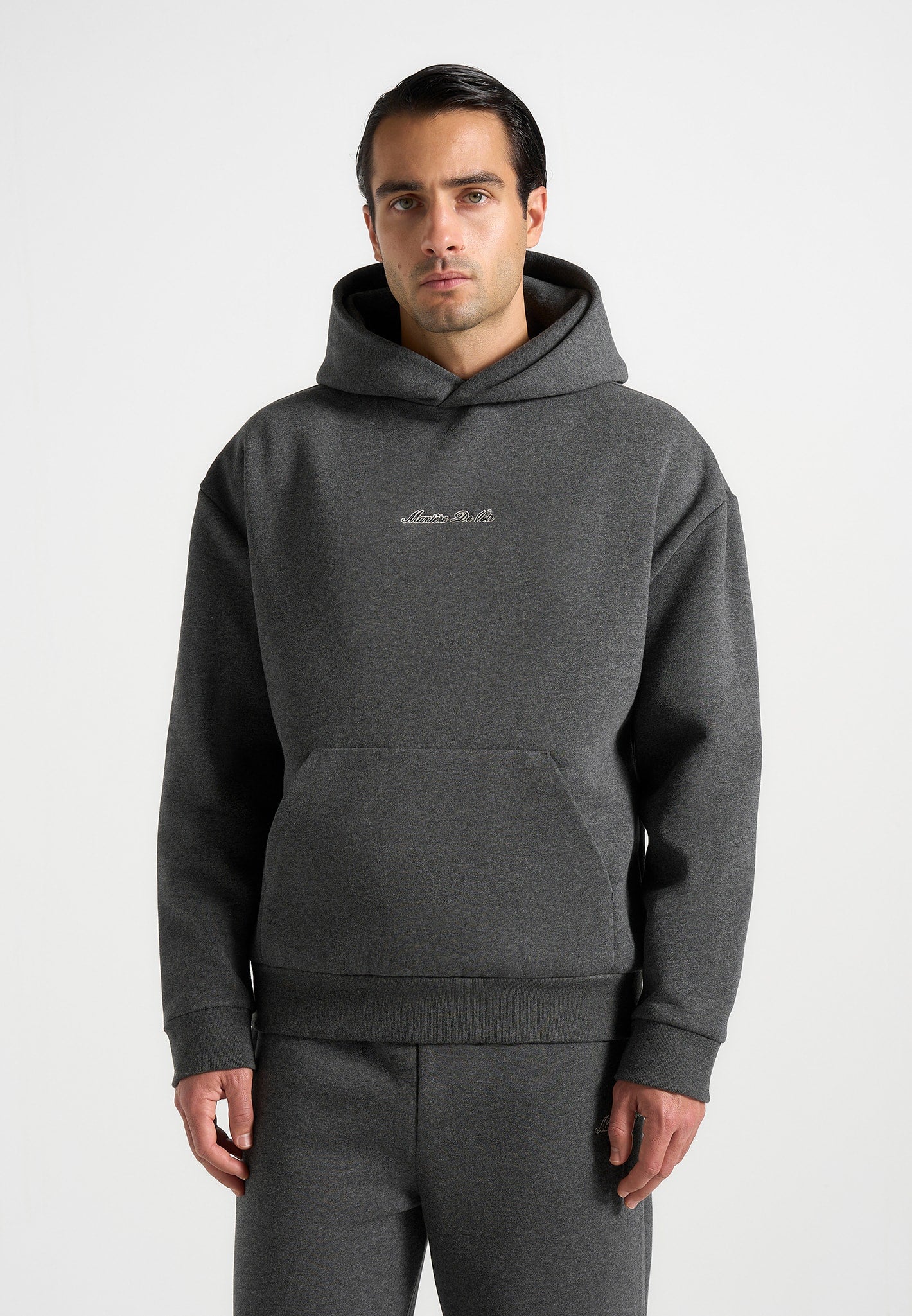 JS001 - Unisex Signature Relaxed Fit Hoodie - Charcoal Grey