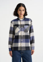 Rune - Unisex Check Overshirt - Navy