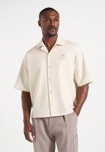 Alexis - Unisex Cote d'Azur Boxy Shirt - Cream