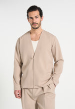 Axel - Minimal Kimono Shirt - Taupe