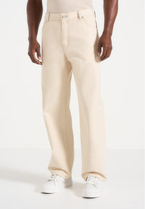 DN002 - Relaxed Fit Denim Jeans - Cream