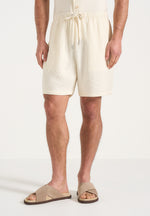 Ari - Unisex Textured Shorts - Cream