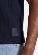 VS001 - Ribbed Cotton Vest - Navy