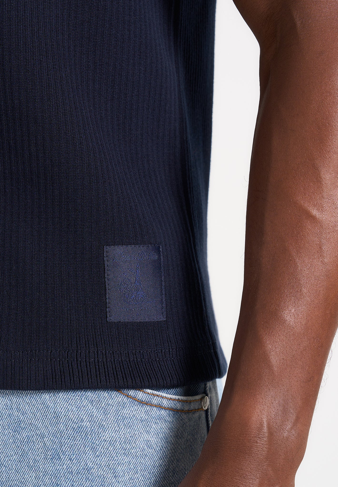 vs001-ribbed-cotton-vest-navy