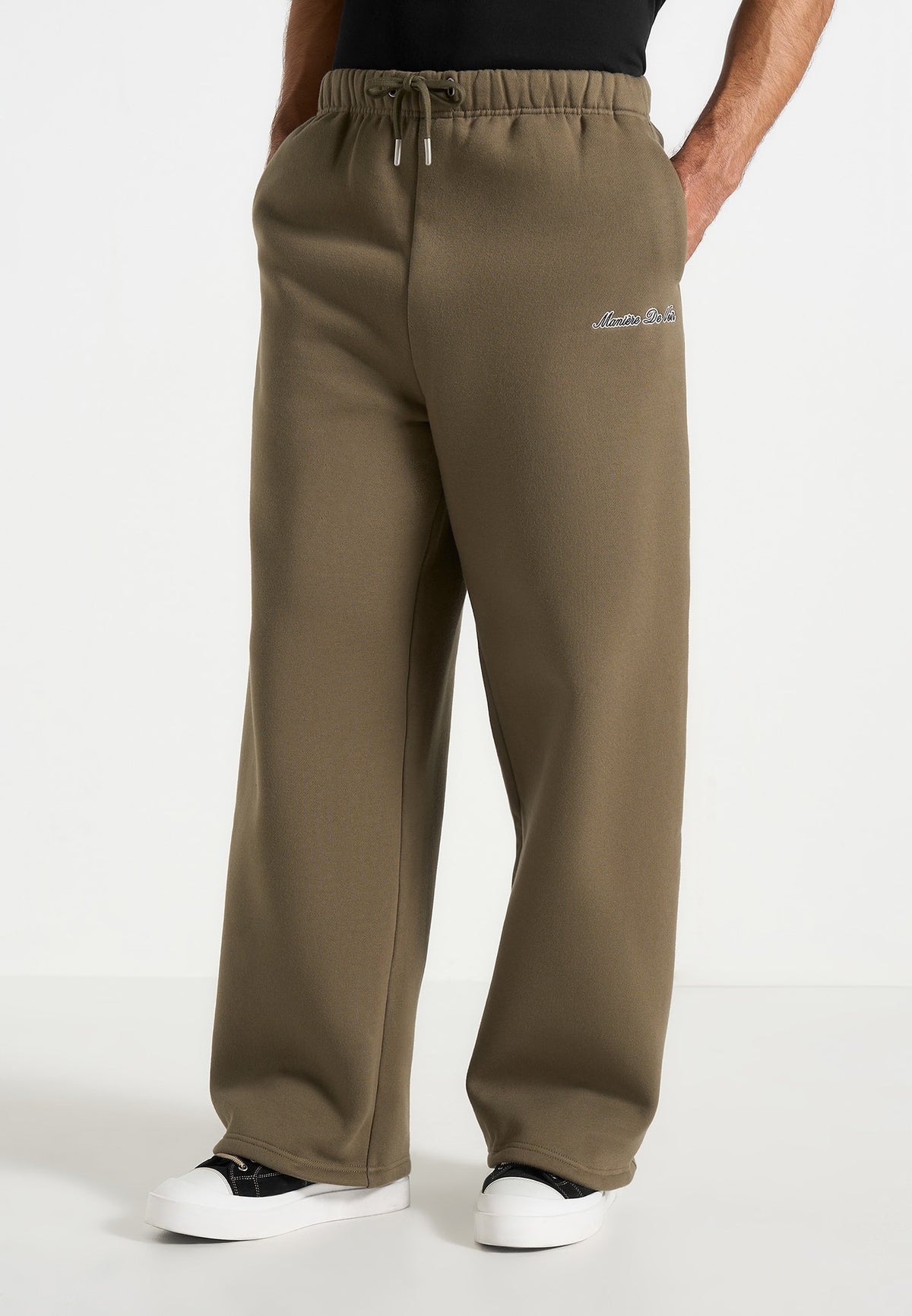 JS003 - Unisex Signature Wide Leg Joggers - Olive