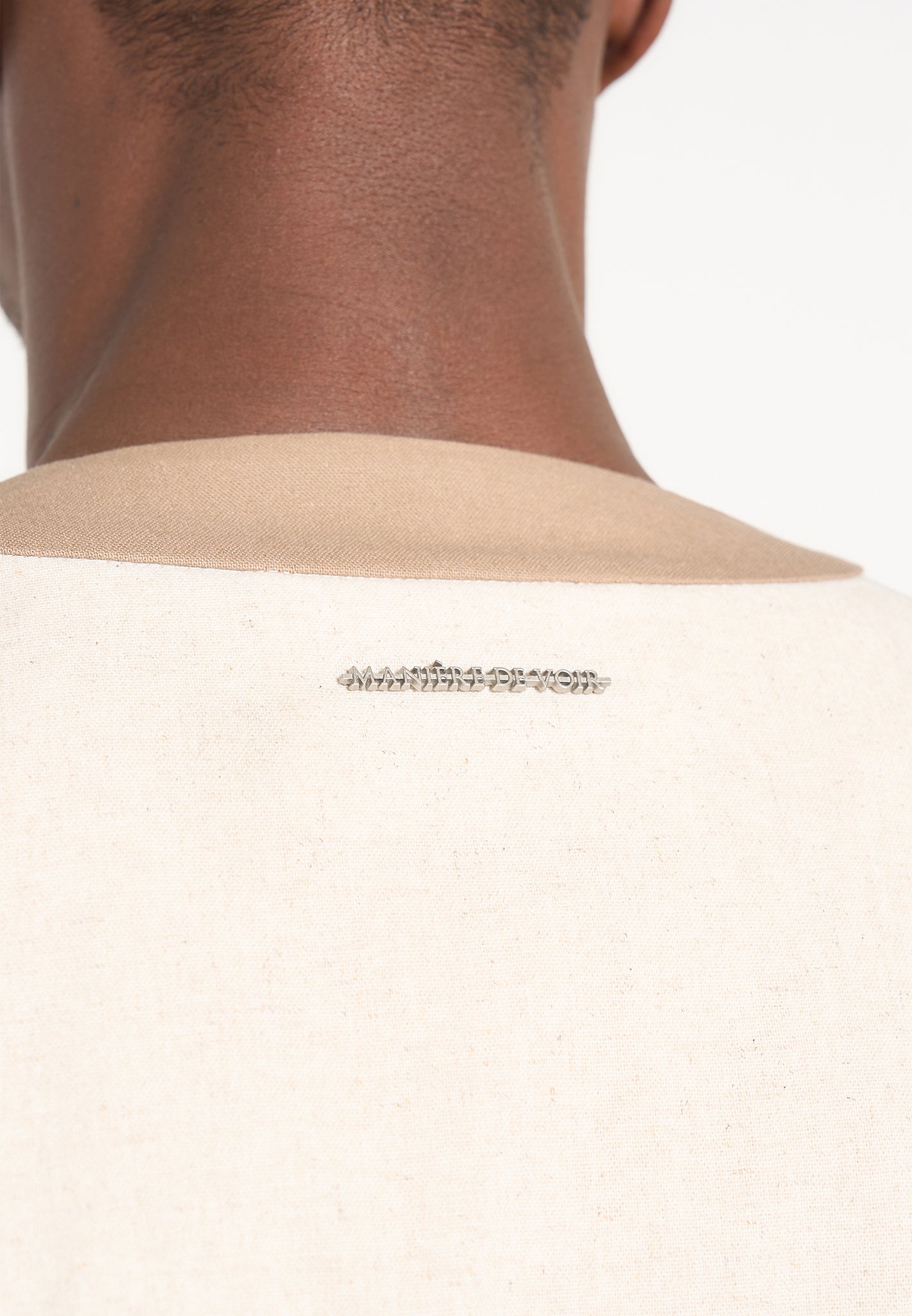 Clovis - Linen Cardigan With Contrast Placket - Natural