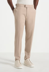 Hubert - Slim Fit Tailored Trousers - Beige