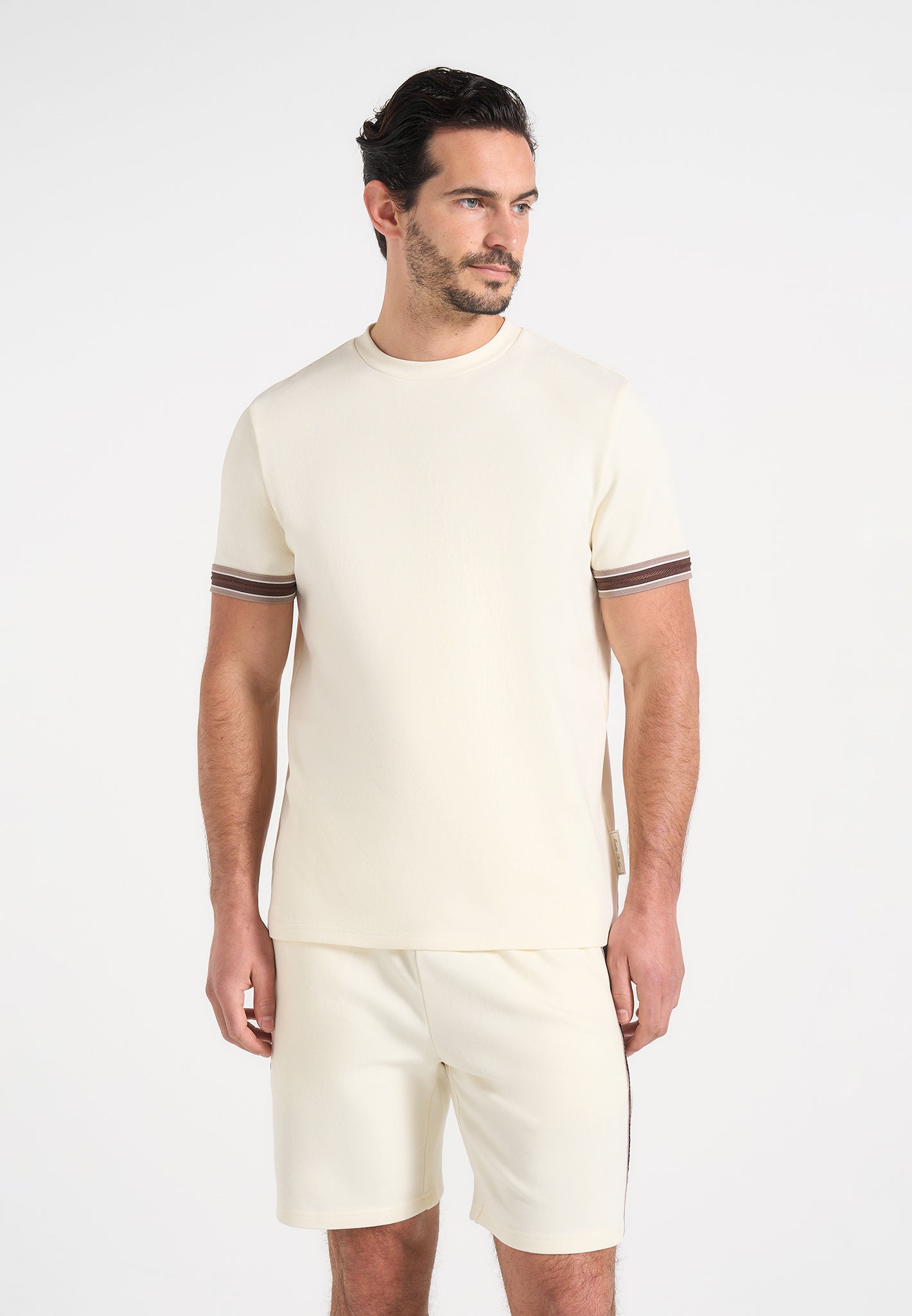 Layton - Taped Cotton T-Shirt - Cream 