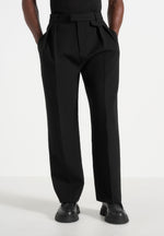 Pierre - Twin Pleat Tailored Trousers - Black