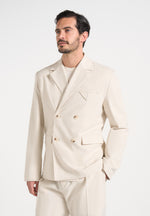 Didier - Double Breasted Linen Blazer - Natural
