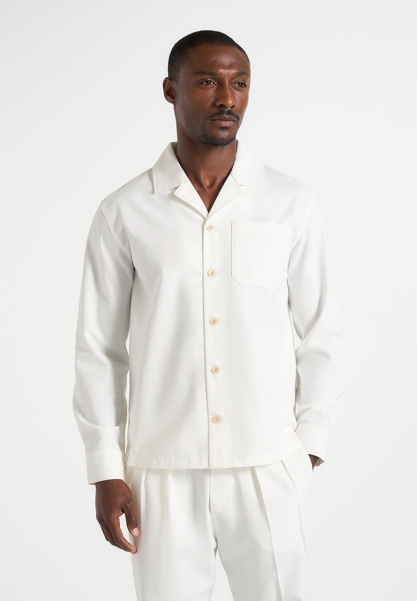 Constant - Linen Overshirt - White 