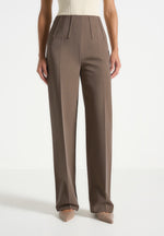 Rafaela - Corset Waist Tailored Trousers - Beige