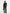 Knitted Cinch Waist Cardigan - Black