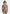 Knitted Cinch Waist Cardigan - Taupe