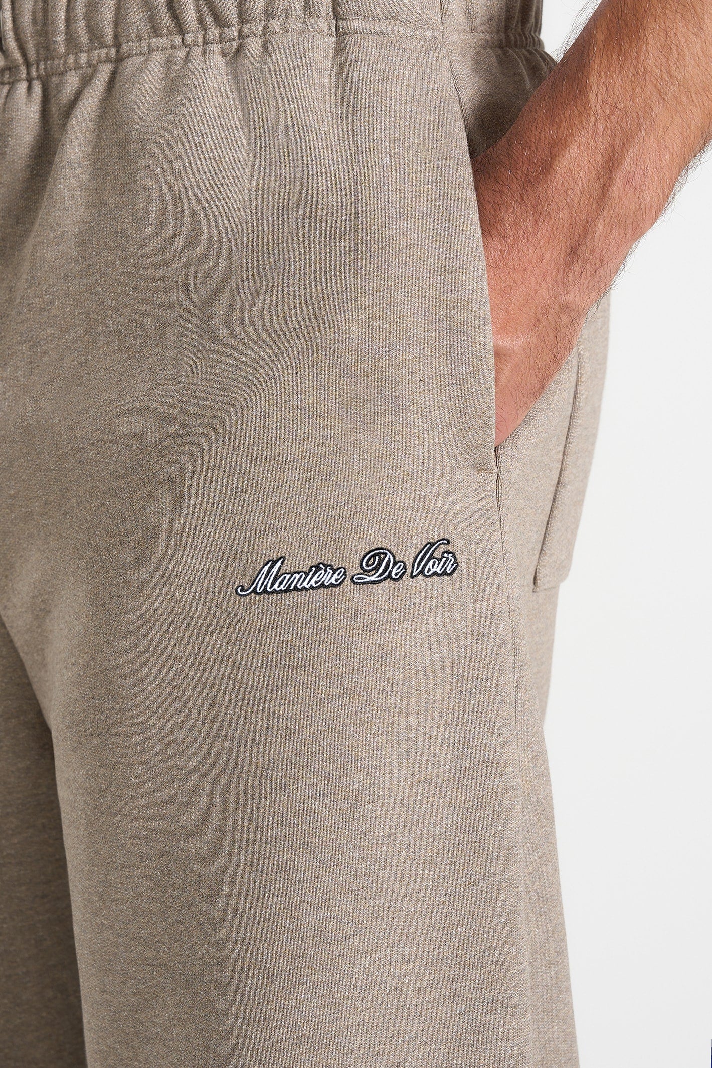 JS003 - Unisex Signature Wide Leg Joggers - Taupe