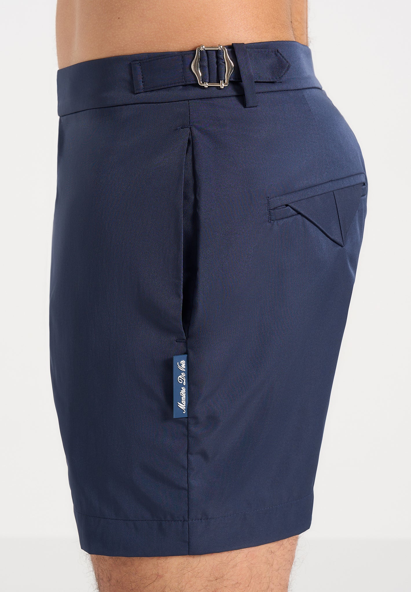 Brian - Polished Nylon Swim Shorts - Navy