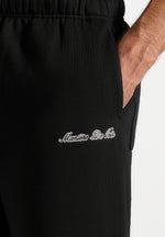 JS003 - Unisex Signature Wide Leg Joggers - Black