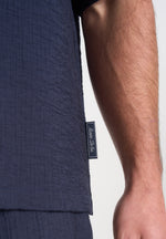 Harley - Unisex Textured Revere Shirt - Navy