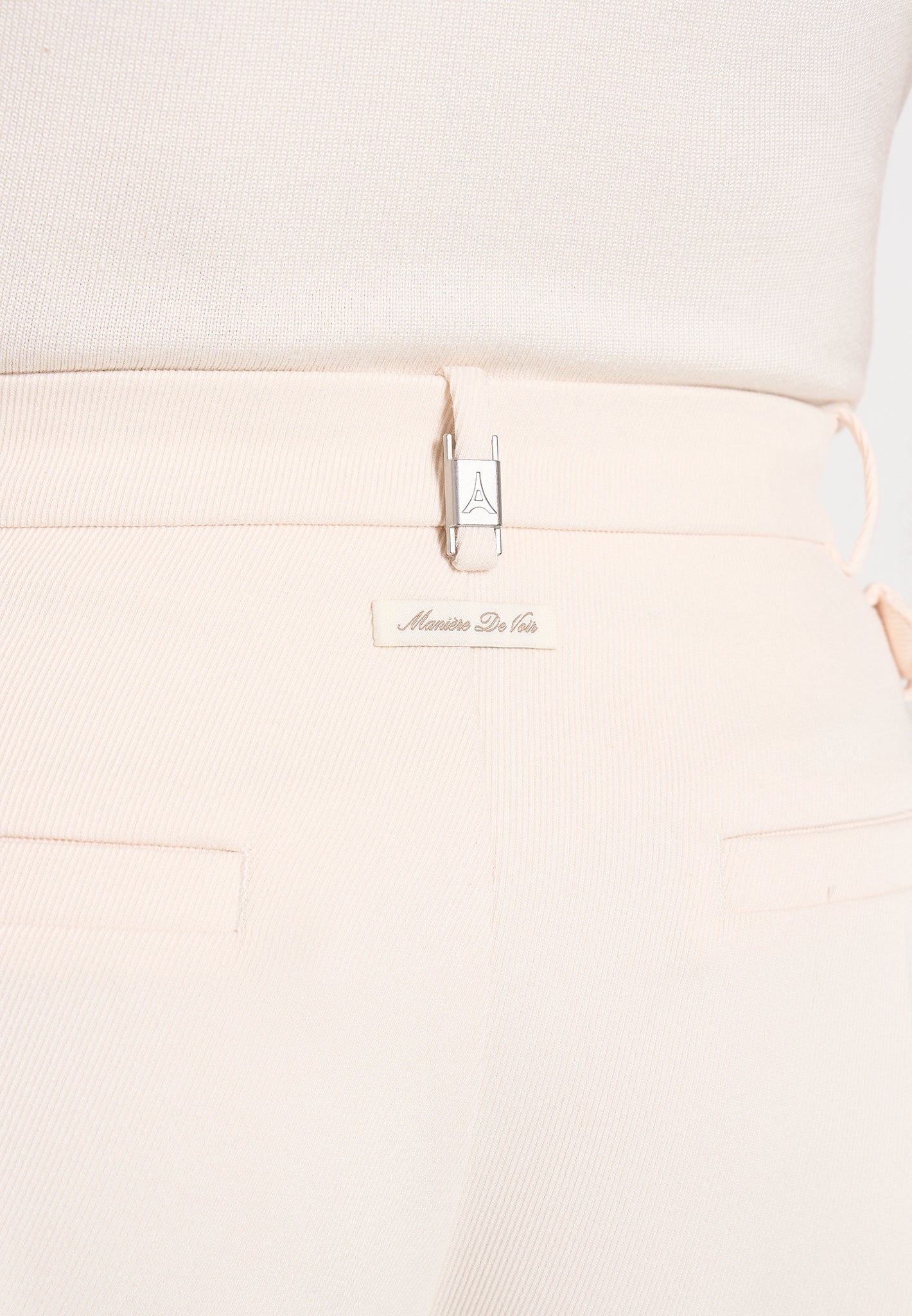 Dorian - Pleated Tailored Trousers - Cream