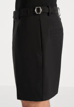Marin - Tailored Pleated Shorts - Black