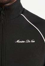 Signature Piped Track Jacket - Black
