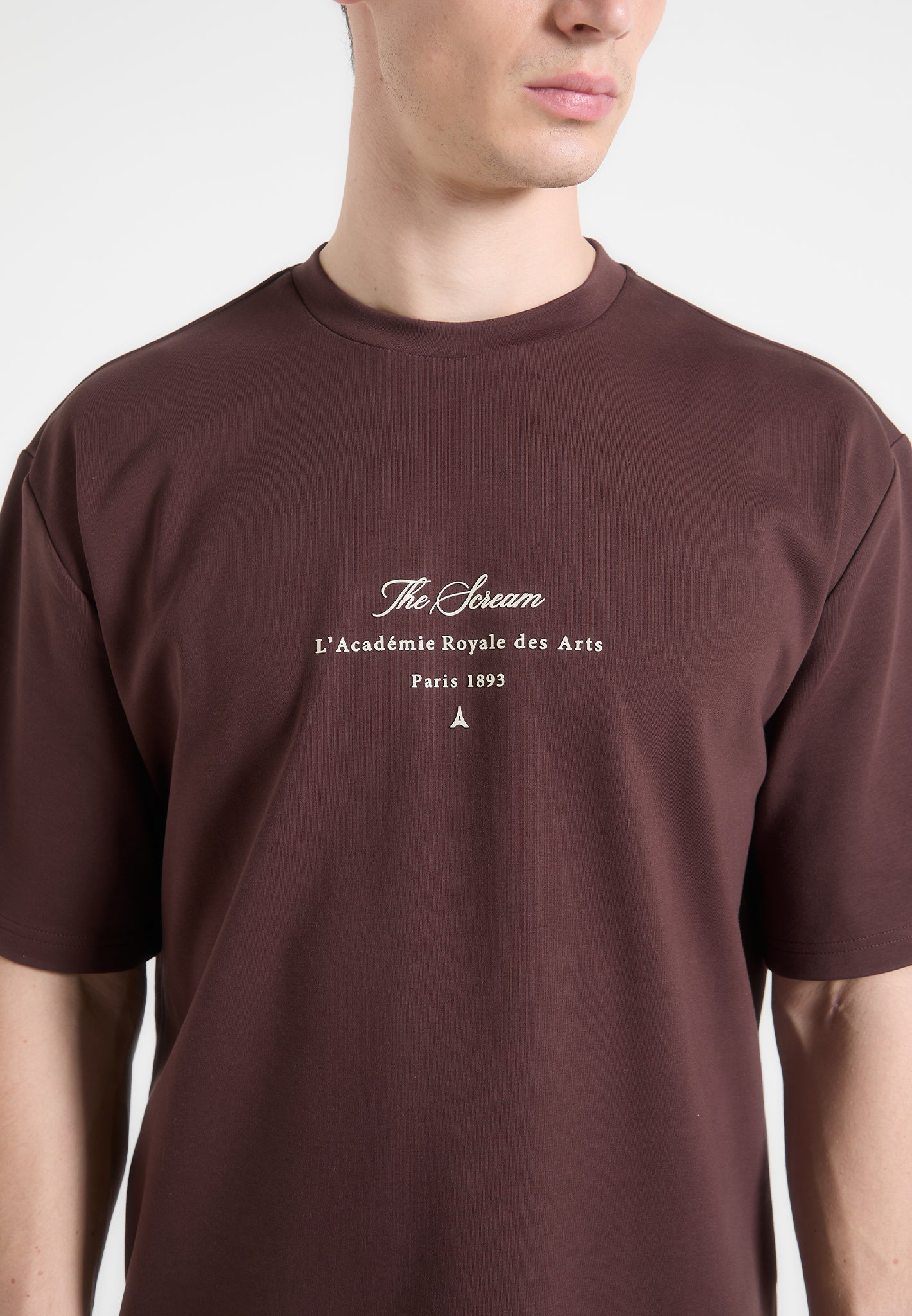 the-scream-cotton-t-shirt-brown